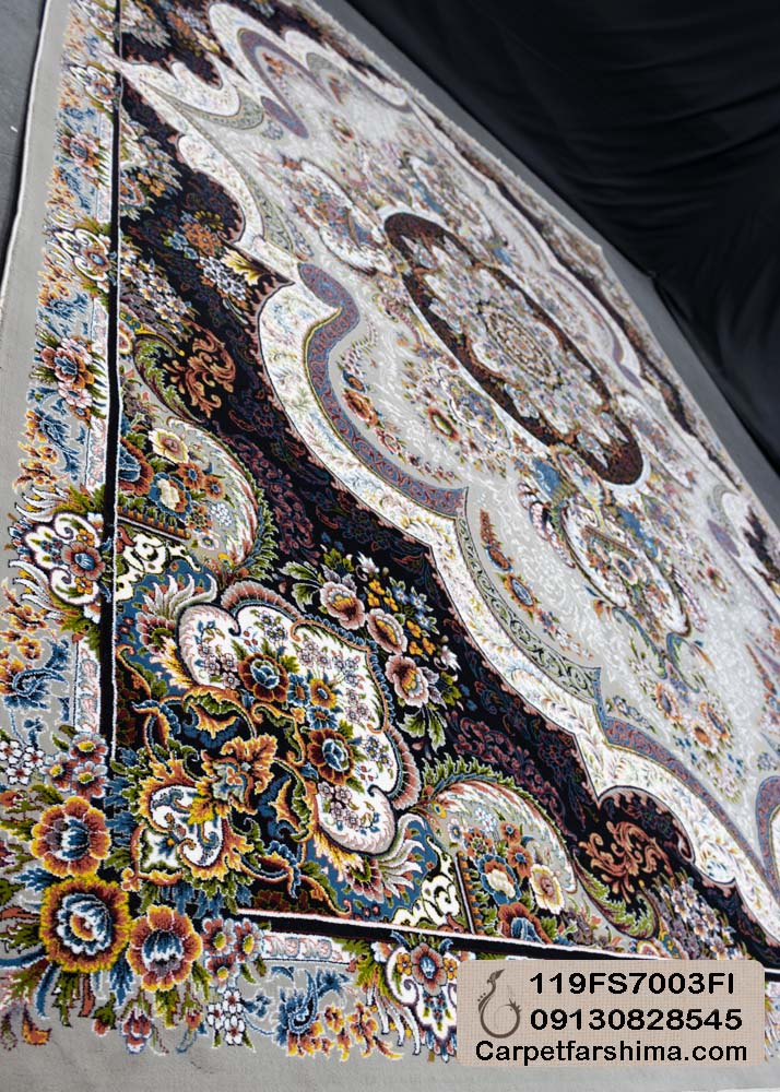 فرش ۷۰۰ شانه ارزان قیمت طرح شهیاد با نخ ورژن فرشیما