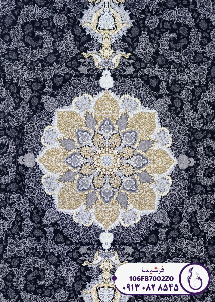 فرش 700 شانه طرح نگار نمای ترنج فرشیما