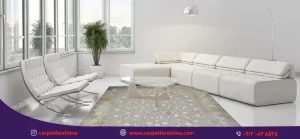 فرش روی سرامیک سفید