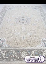 فرش گل برجسته رنگ روشن