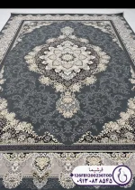 فرش گل برجسته طوسی